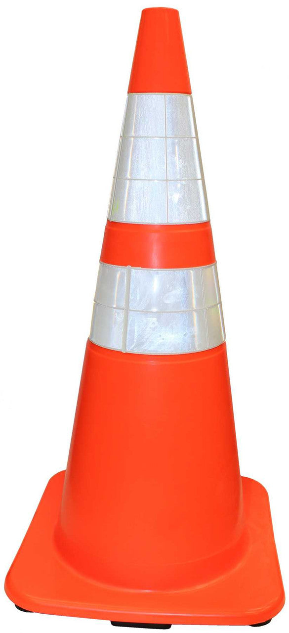 B/A Products Co. 28 Traffic Cone w/Recessed Reflective Safety Bands