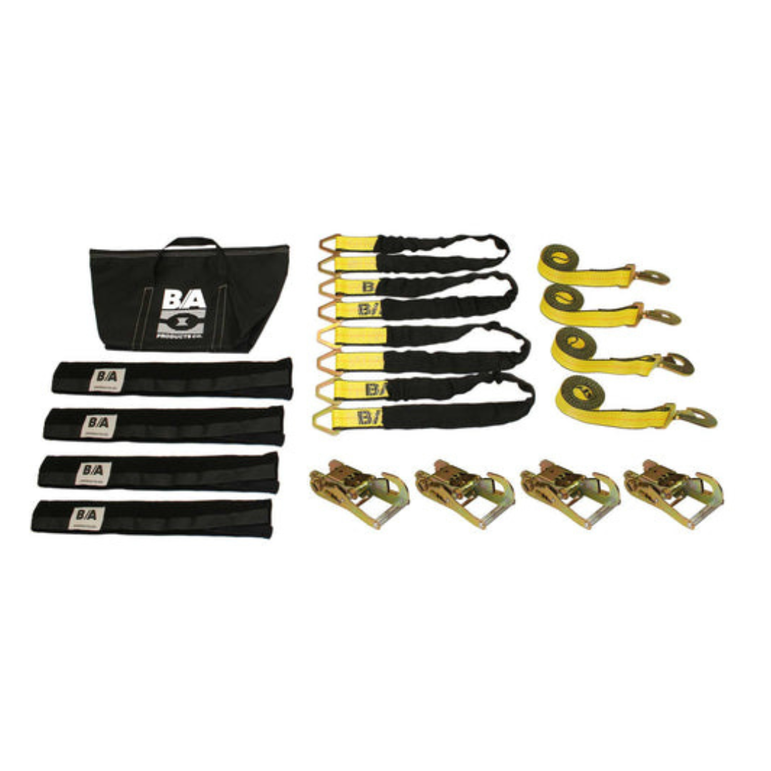 B/A Products Co. 36” Snap Hook Ratchet Axle Strap Tie-Down Kit (Set of 4)