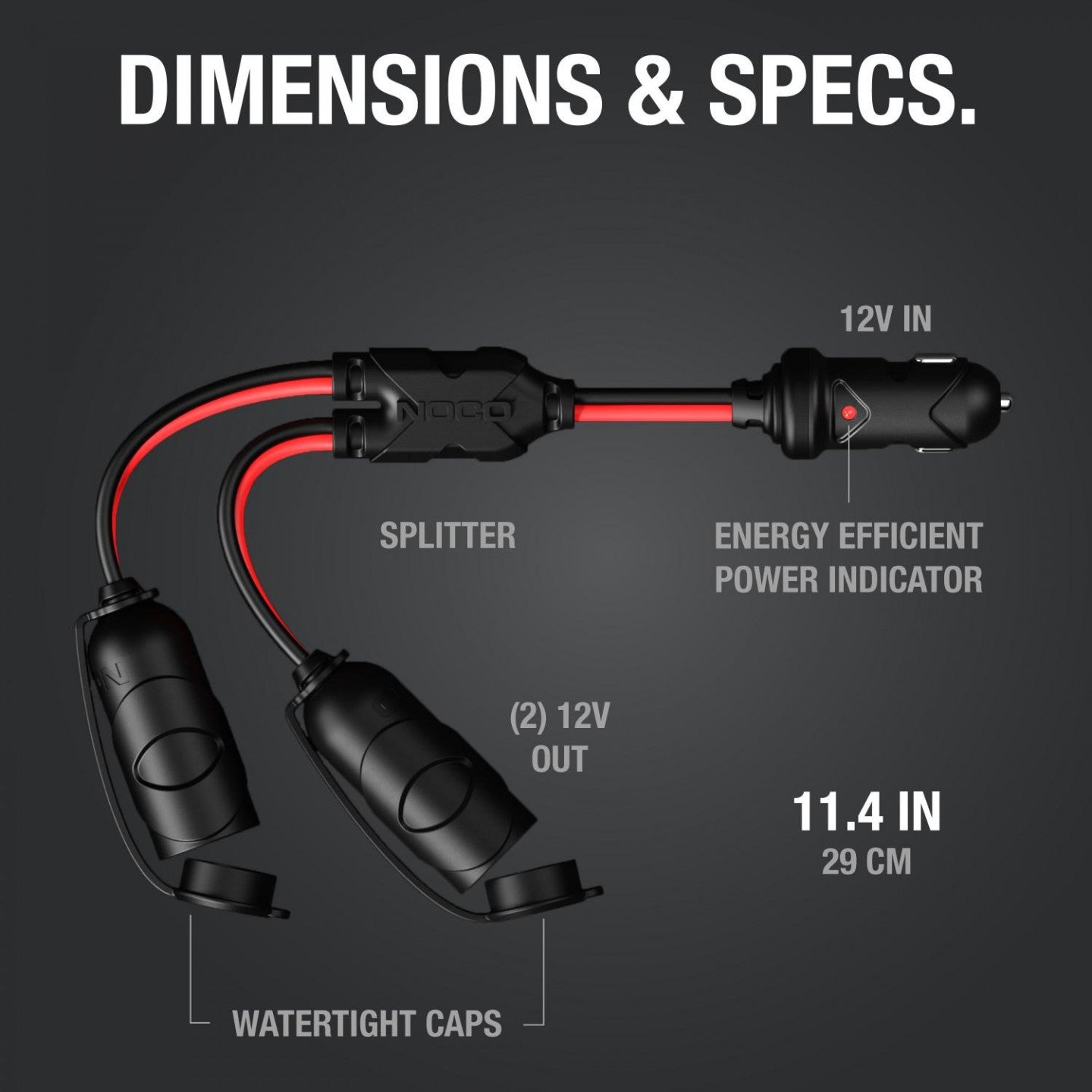 12V Plug 2-Way Splitter