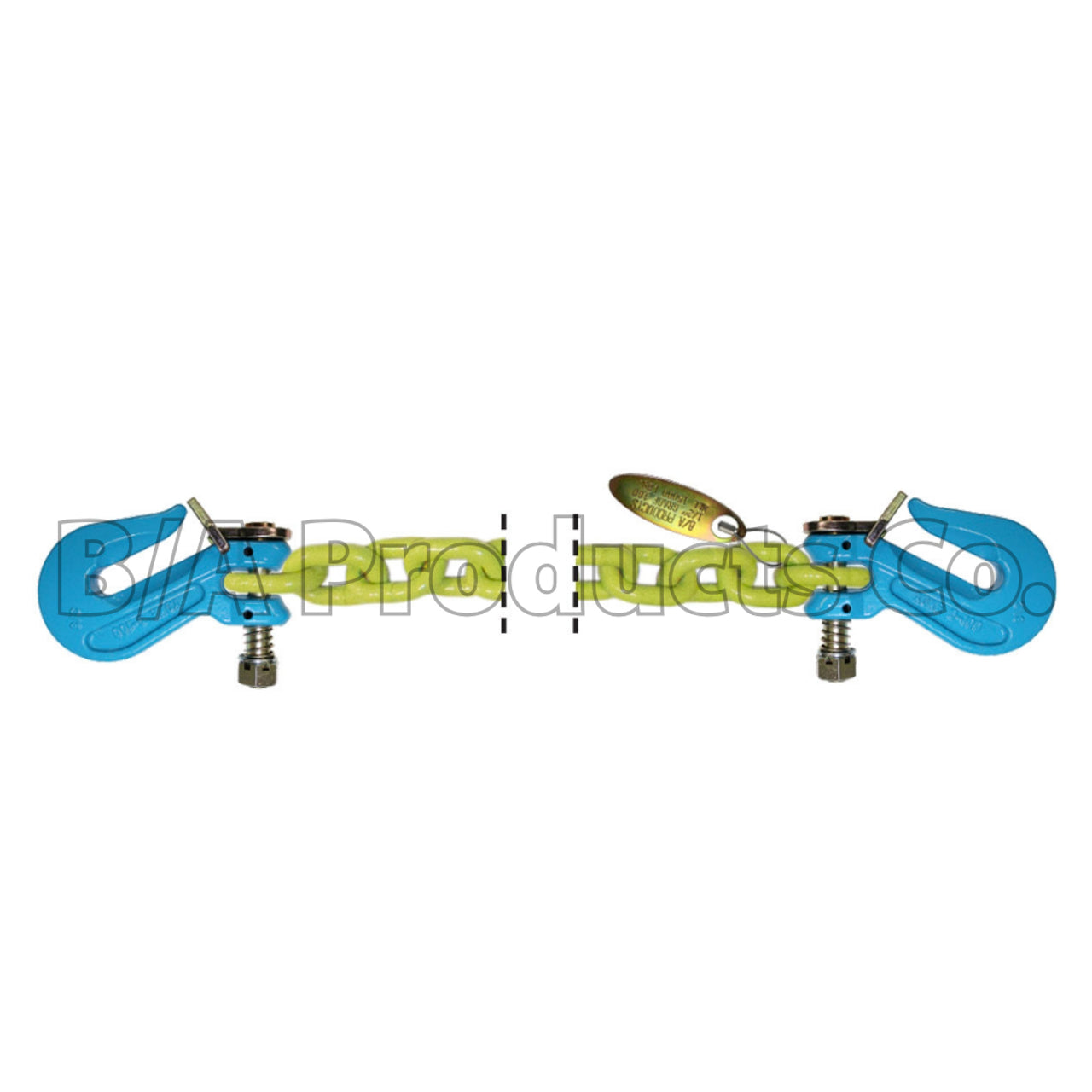 B/A Products Co. 1/2" Grade 100 Twist Lock Non-Cradle Grab Hook Hi-Viz Chain