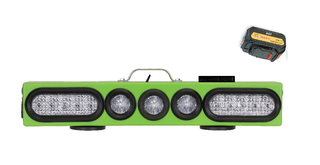 25″ Wireless Tow Light w/ External Power Pack Battery