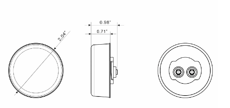 2″ Round LED Marker Light with Smoked Lens