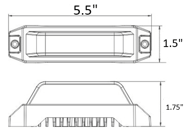Amber/White LED High Powered Strobe w/ 3 mounting options