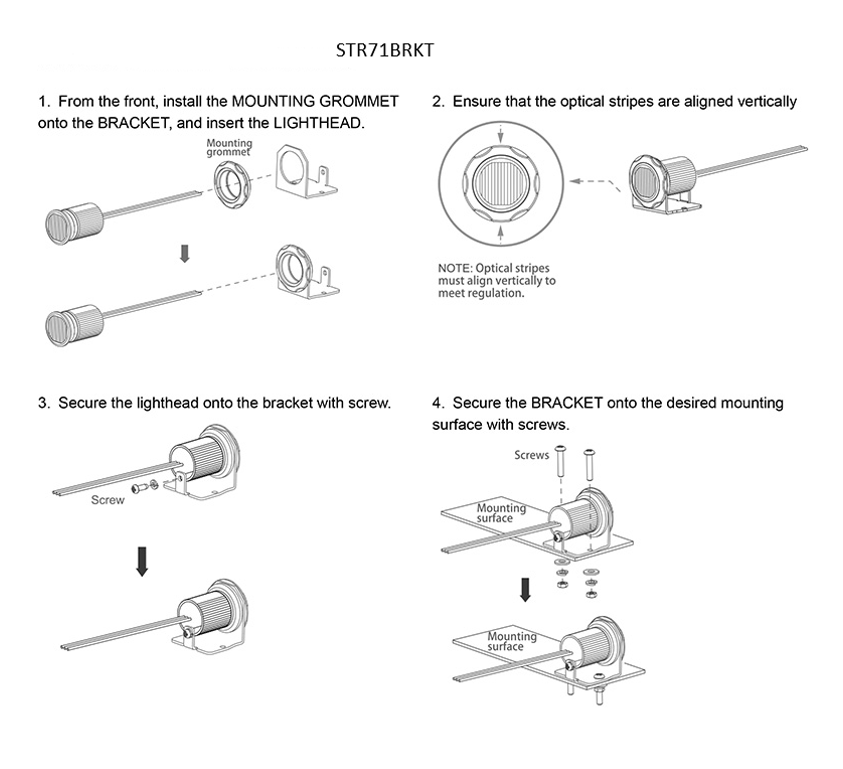 Flush Mounted 1″ Round LED Strobe