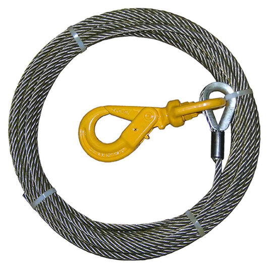 B/A Products Co. 5/8" Steel Wire Rope Assembly w/Self-Locking Swivel Hook