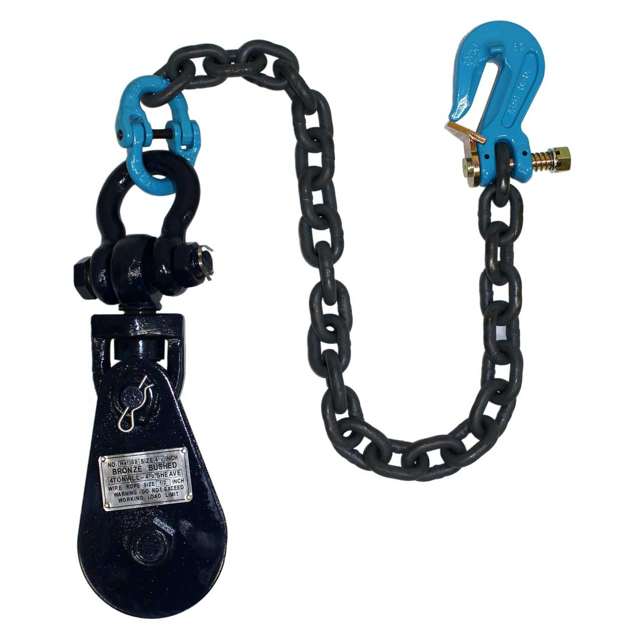 B/A Products Co. 4.5" 4-Ton WLL B/A Snatch Block w/Chain