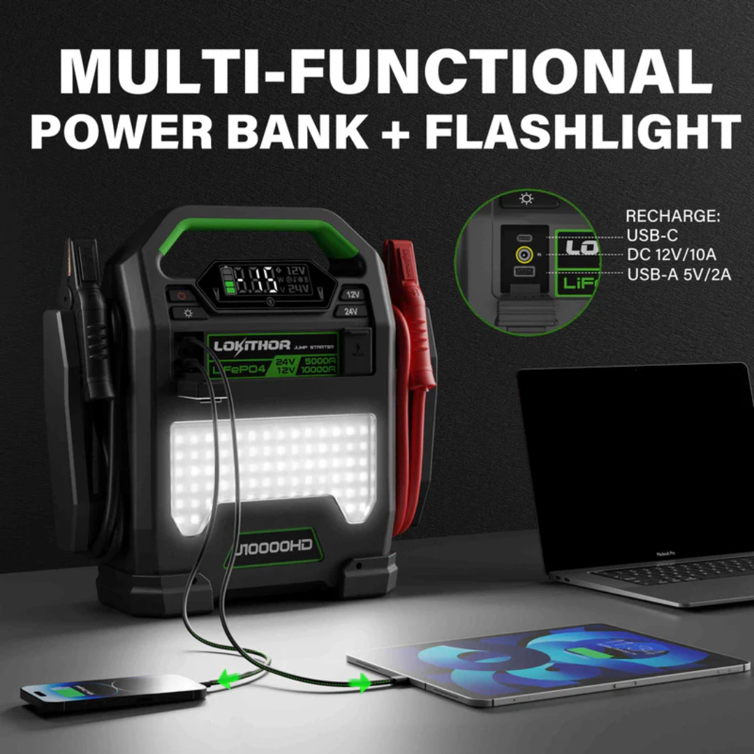 LOKITHOR J10000HD 12V 10000 Amp and 24V 5000 Amp Jump Starter