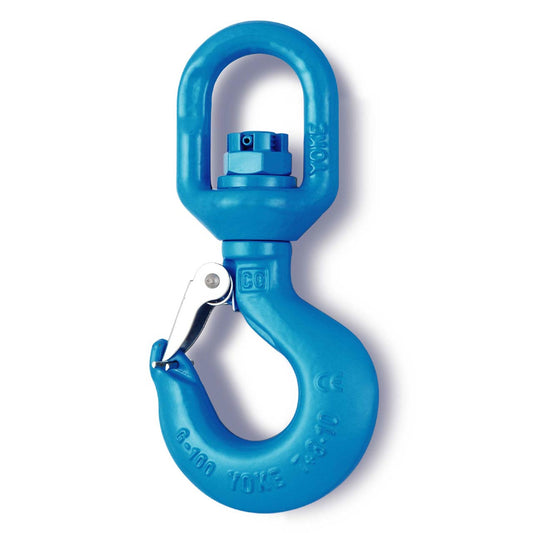 Yoke 3-Ton Alloy Swivel Hoist Hook w/Latch