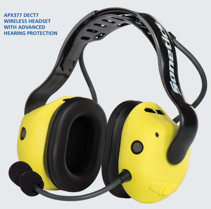 The Sonetics APX377 + APX379 Wireless Headset Kit