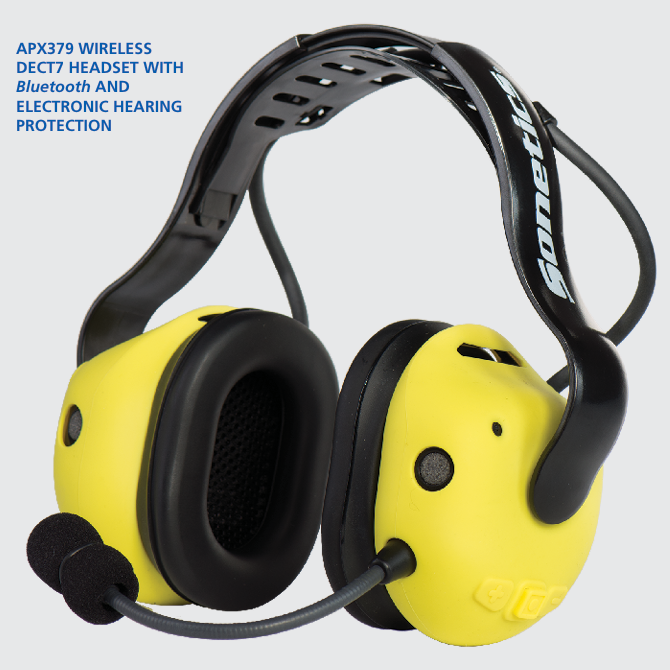 The Sonetics APX377 + APX379 Wireless Headset Kit