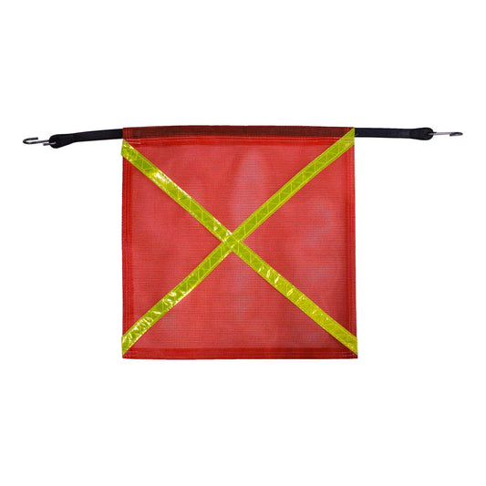 B/A Products Co. 18" x 18" Orange Safety Flag w/Reflective X