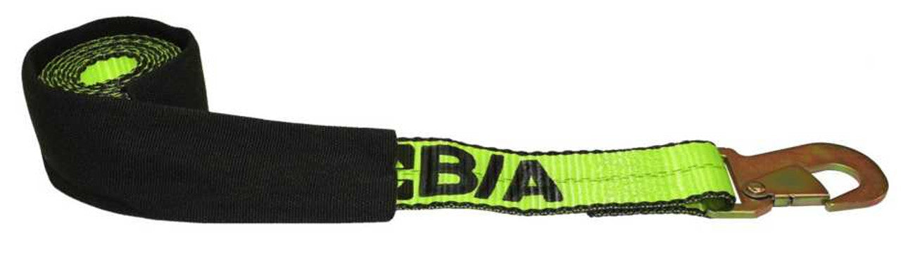 B/A Products Co. 2" x 8' Hi-Viz Snap Hook Wheel Lift Strap w/Protective Sleeve