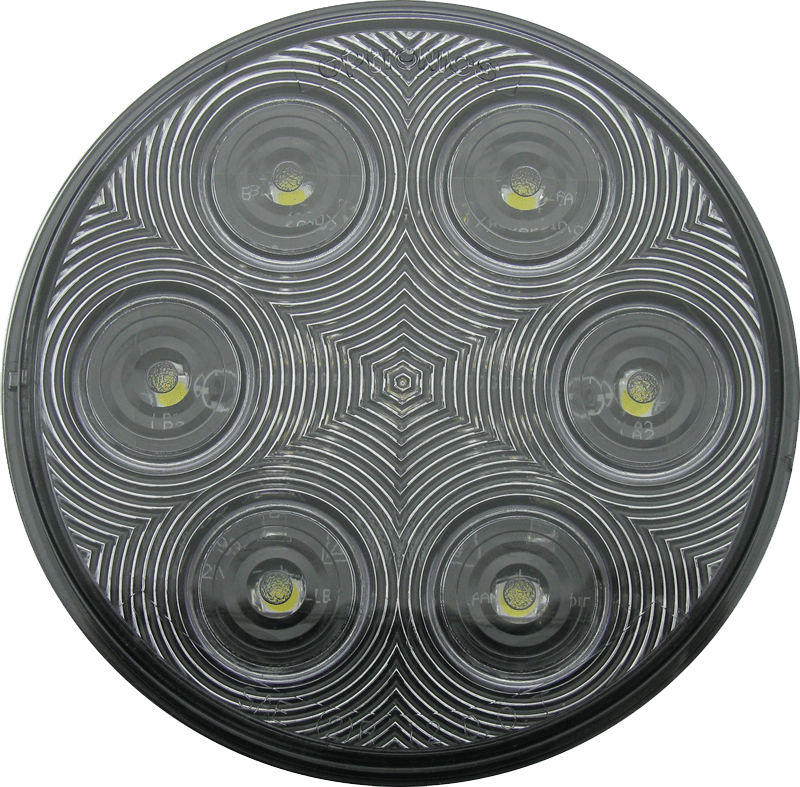 4″ Round Backup Light, grommet mount, Smoked Lens