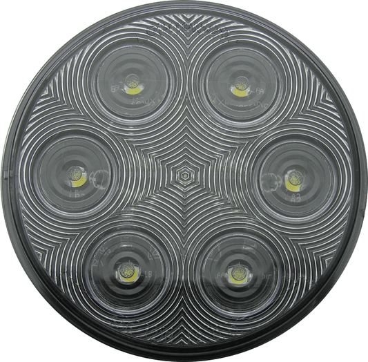 4″ Round Backup Light, grommet mount, Smoked Lens