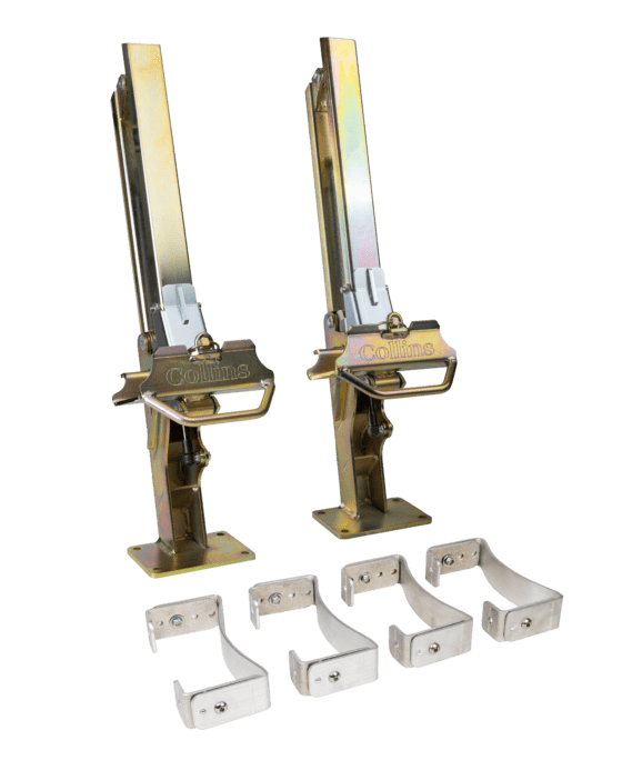 Collins Dolly Mount – Self-Loading w/Tire Cradles (Articulating) Zinc-Finish
