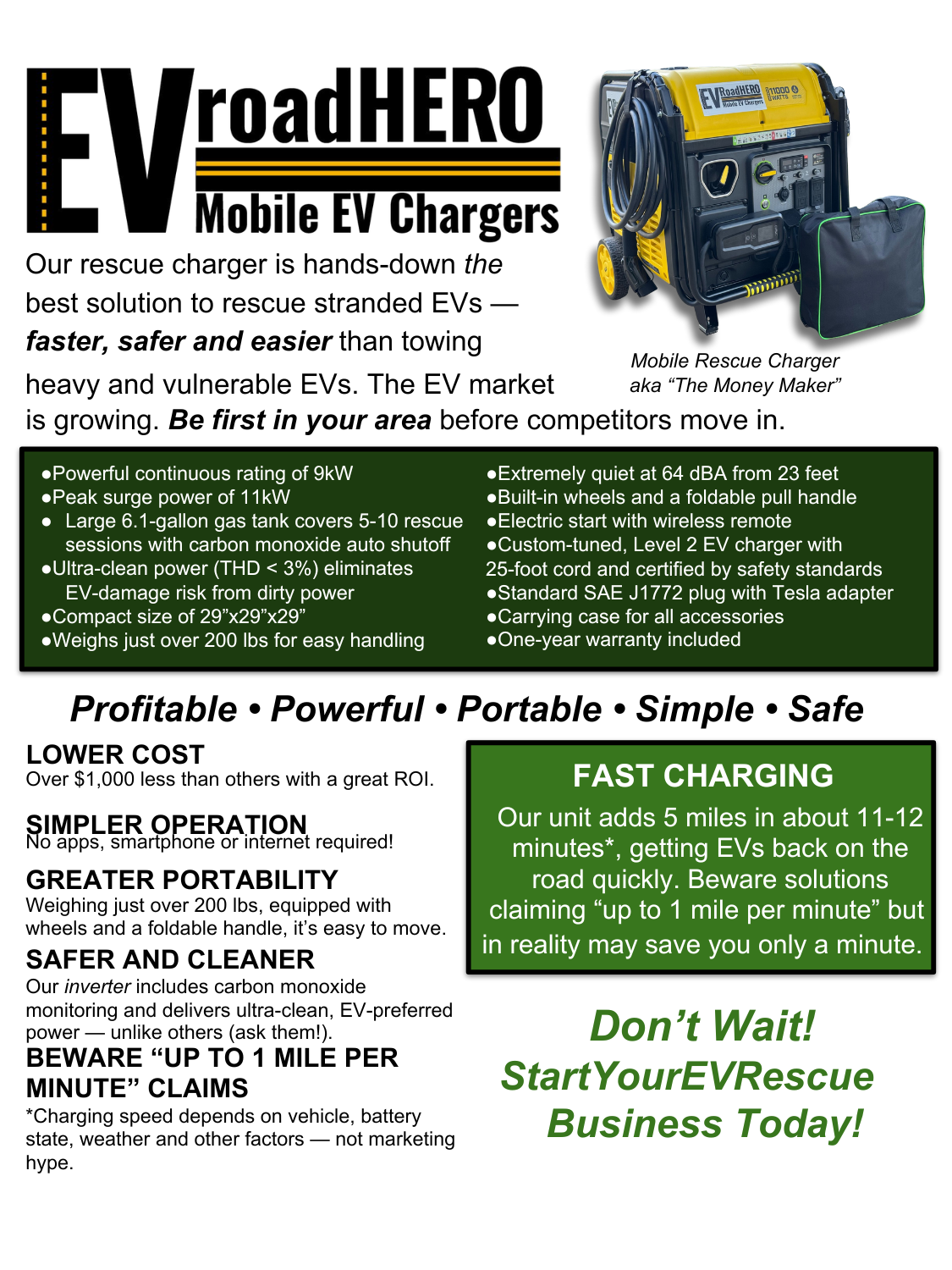 EV Road Hero Mobile EV Charger