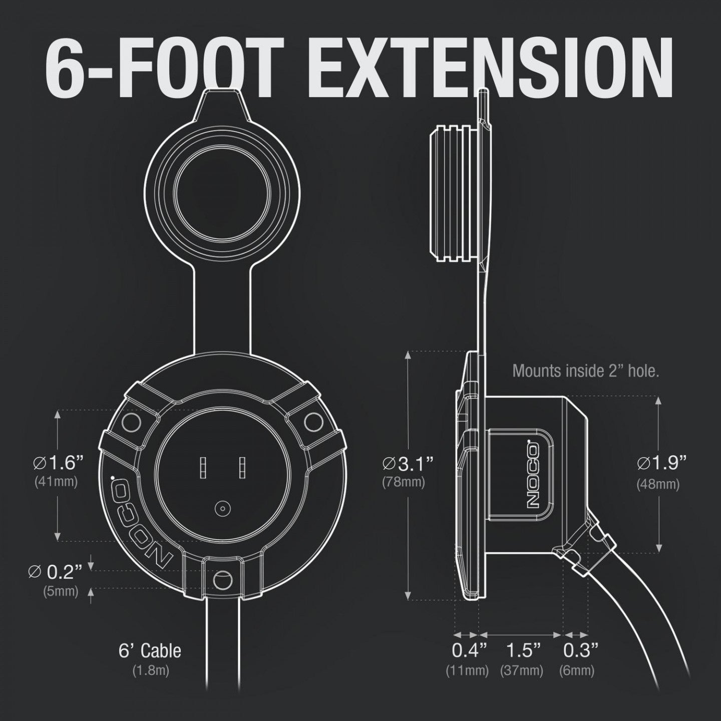 6-Foot AC Port Plug