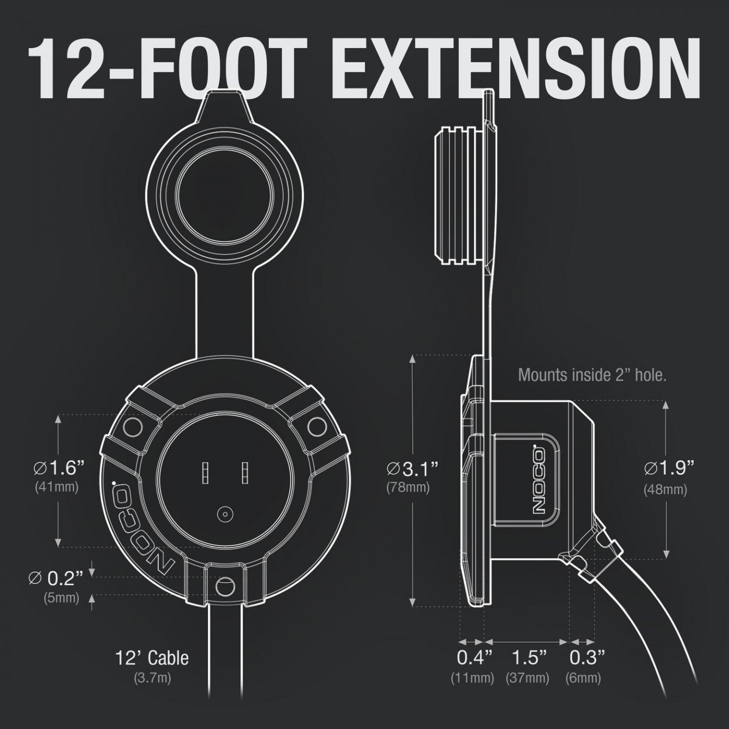 12-Foot AC Port Plug