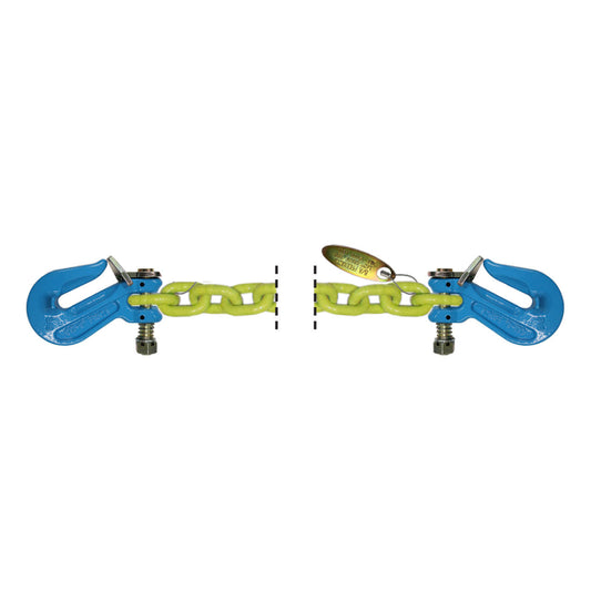 B/A Products Co. 3/8" Grade 100 Twist Lock Cradle Grab Hook Hi-Viz Chain