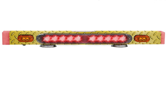 26" 'Yellow Diamond Plate' Lithium Powered Wireless Tow Light