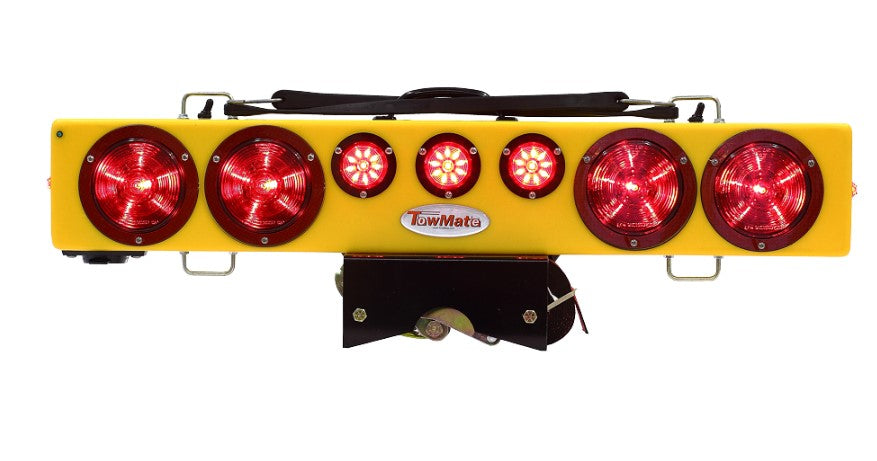 36" Wireless Tow Light w/ Four 4" Round STT Lights, 3 DOT Markers and Side Markers.