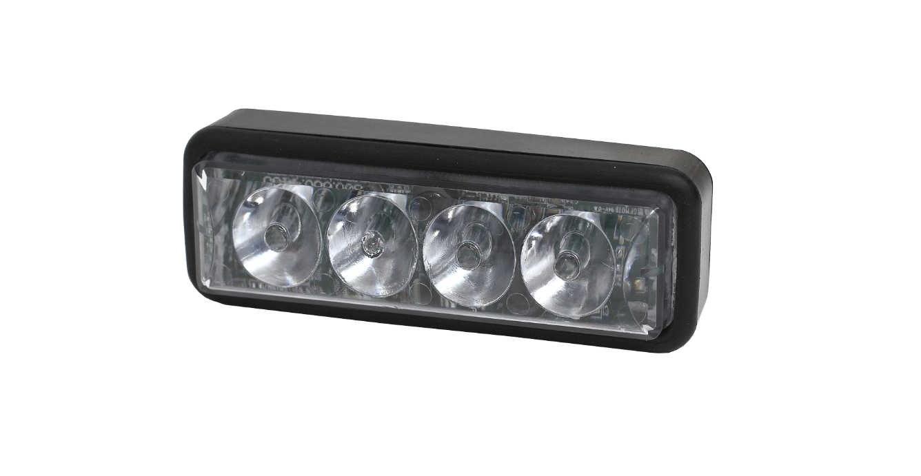 4.25" Dual Color grill light w/8 LED's total with mounting studs.