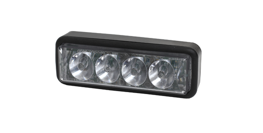 4.25" grill light w/4 LED's and multiple strobe patterns and sync wire.