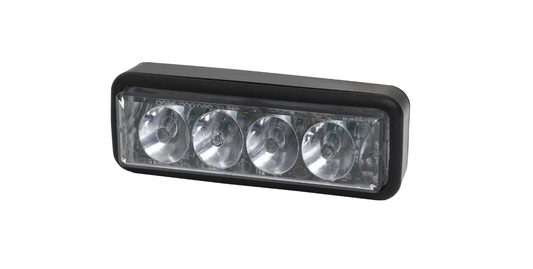 4.25" grill light w/8 LED's and multiple strobe patterns and sync wire