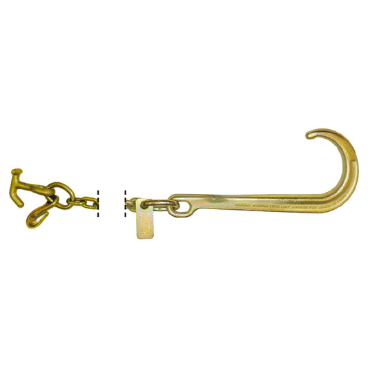 B/A Products Co. 5/16" x 10' Grade 70 Grab, Hammerhead T-J Combo, & 15" Classic Style J Hook Chain